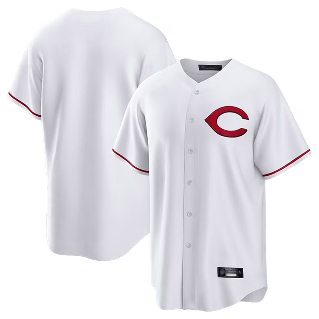 Tlead C.Reds White Home Game Blank Player Stitched Jerseys