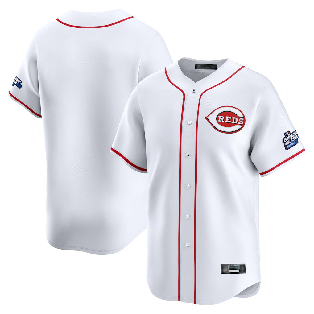 Tlead C.Reds White Home Limited Blank Player Stitched Jerseys