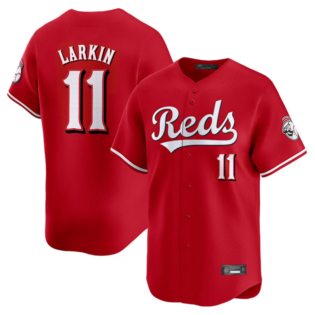 Tlead C.Reds #11 Barry Larkin Player Red Home Limited Stitched Jerseys