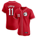 Tlead C.Reds #11 Barry Larkin Player Red Limited Elite Home Game Stitched Jerseys