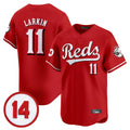 Tlead C.Reds #11 Barry Larkin Player Red Vapor Premier Limited Home Stitched Jerseys