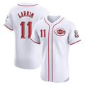 Tlead C.Reds #11 Barry Larkin Player White Limited Elite Home Stitched Jerseys