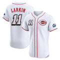 Tlead C.Reds #11 Barry Larkin Player White Speedway Classic Limited Elite Home Stitched Jerseys