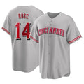 Tlead C.Reds #14 Pete Rose Player Gray Home Game Stitched Jerseys