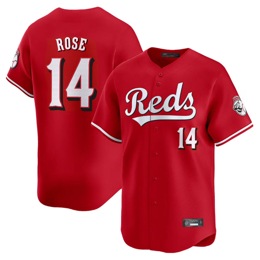 Tlead C.Reds #14 Pete Rose Player Red Home Limited Stitched Jerseys