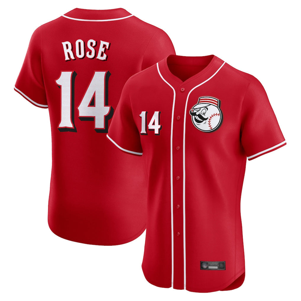 Tlead C.Reds #14 Pete Rose Player Red Limited Elite Home Game Stitched Jerseys
