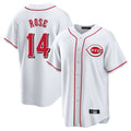 Tlead C.Reds #14 Pete Rose Player White Game Home Stitched Jerseys