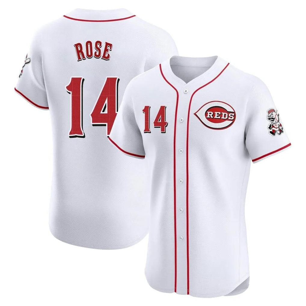Tlead C.Reds #14 Pete Rose Player White Limited Elite Home Stitched Jerseys