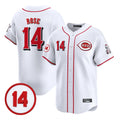Tlead C.Reds #14 Pete Rose Player White Vapor Premier Limited Home Stitched Jerseys
