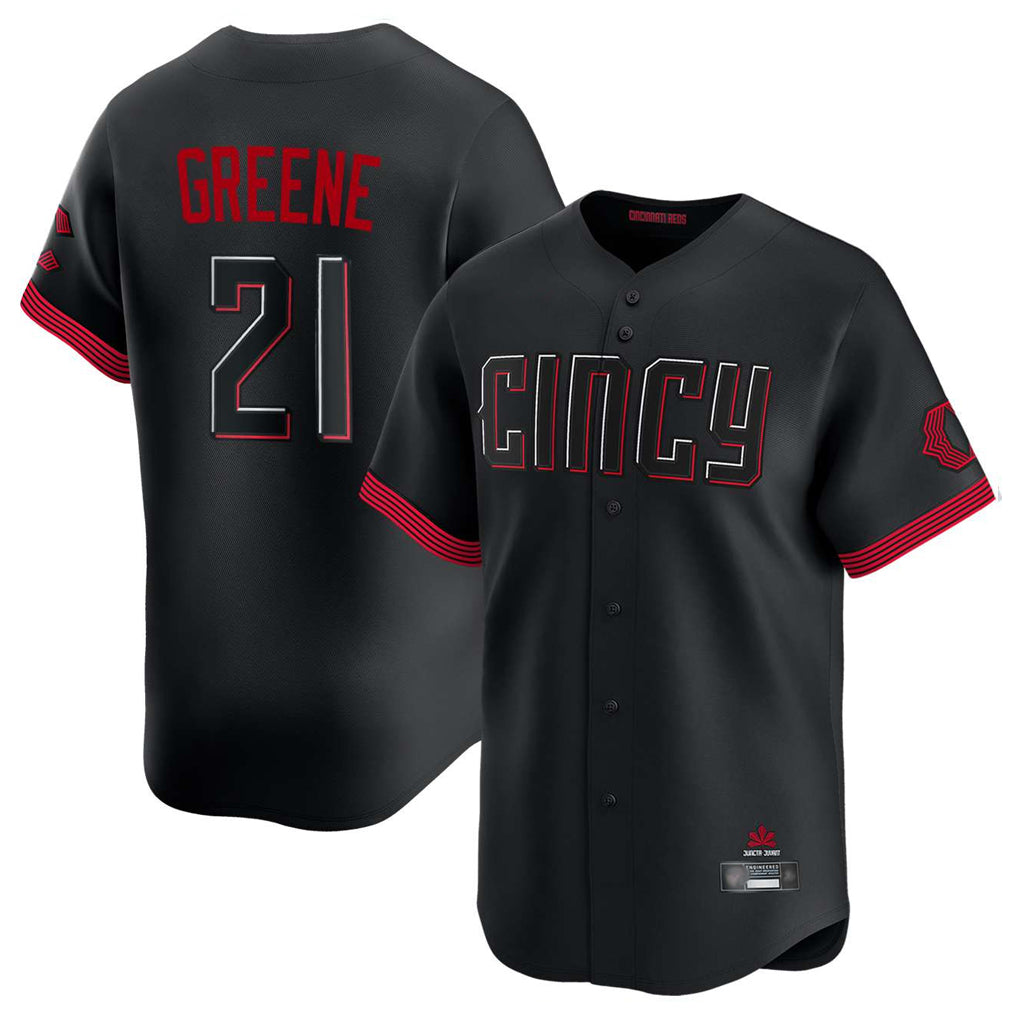 Tlead C.Reds #21 Hunter Greene Player Black City Connect Home Limited Stitched Jerseys