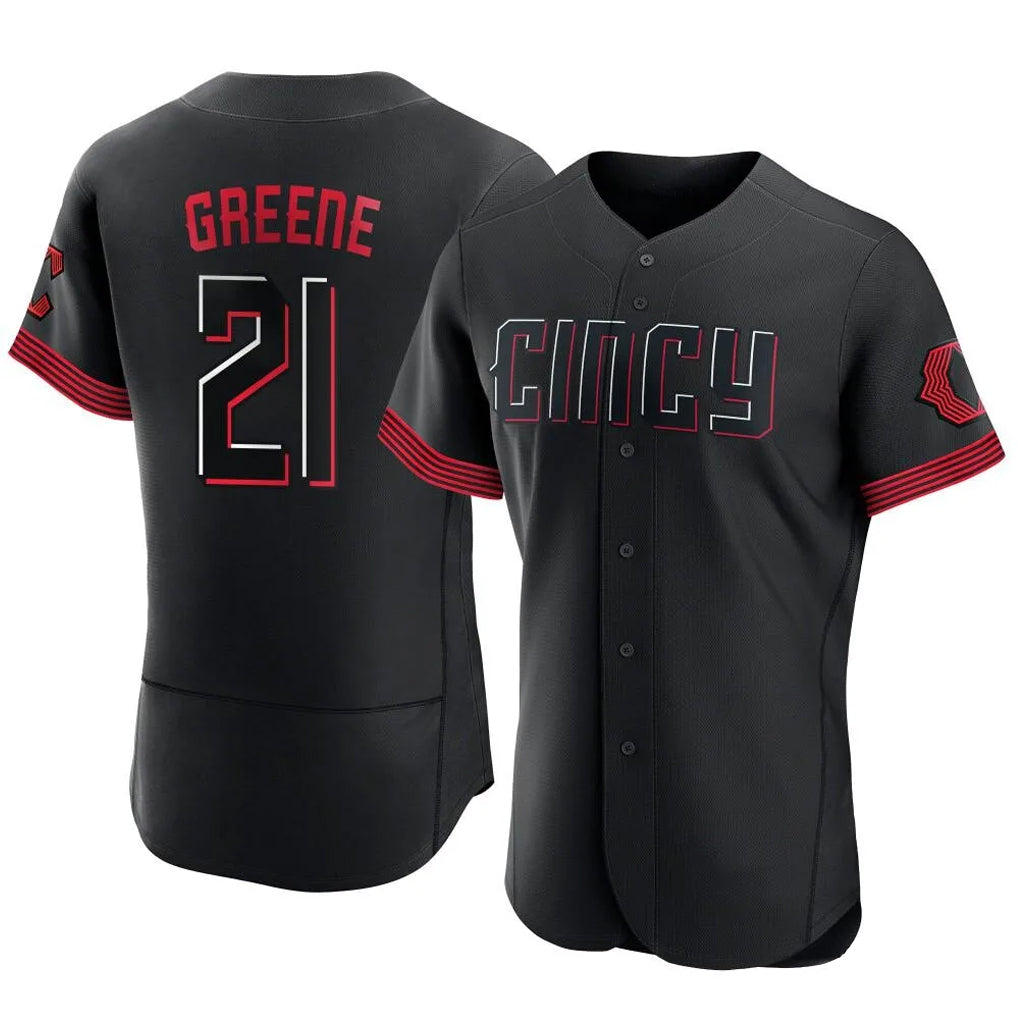 Tlead C.Reds #21 Hunter Greene Player Black City Connect Limited Elite Home Stitched Jerseys