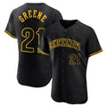 Tlead C.Reds #21 Hunter Greene Player Black Snake Skin City Limited Elite Home Stitched Jerseys
