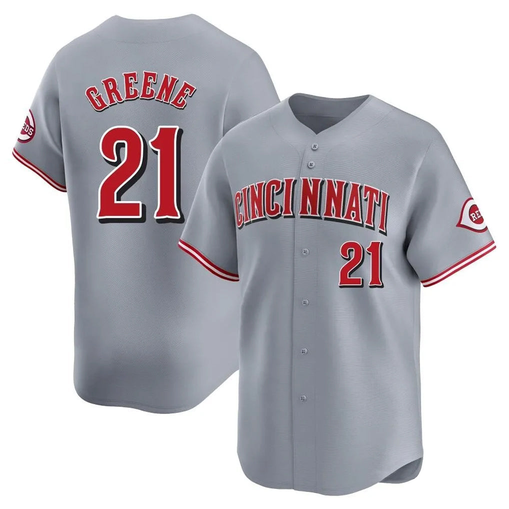 Tlead C.Reds #21 Hunter Greene Player Gray Home Limited Stitched Jerseys