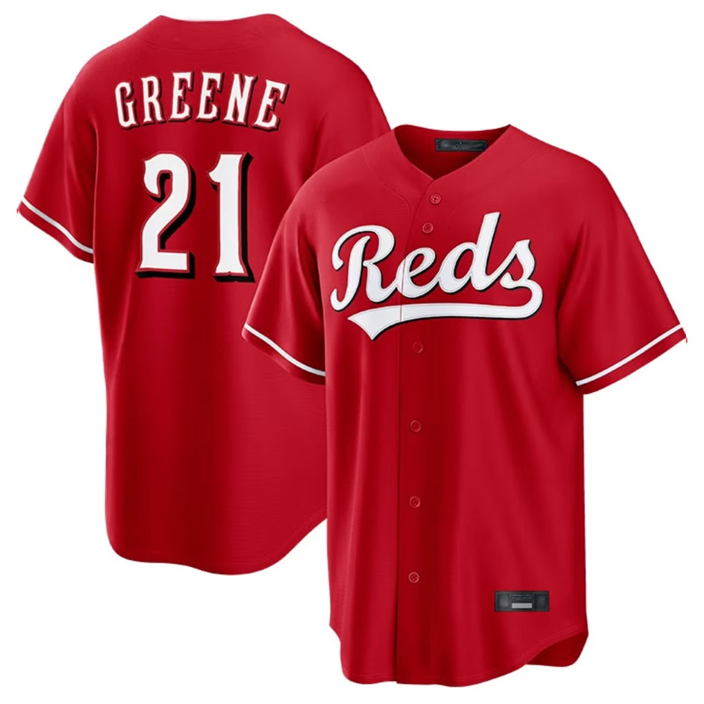 Tlead C.Reds #21 Hunter Greene Player Red Home Game Stitched Jerseys