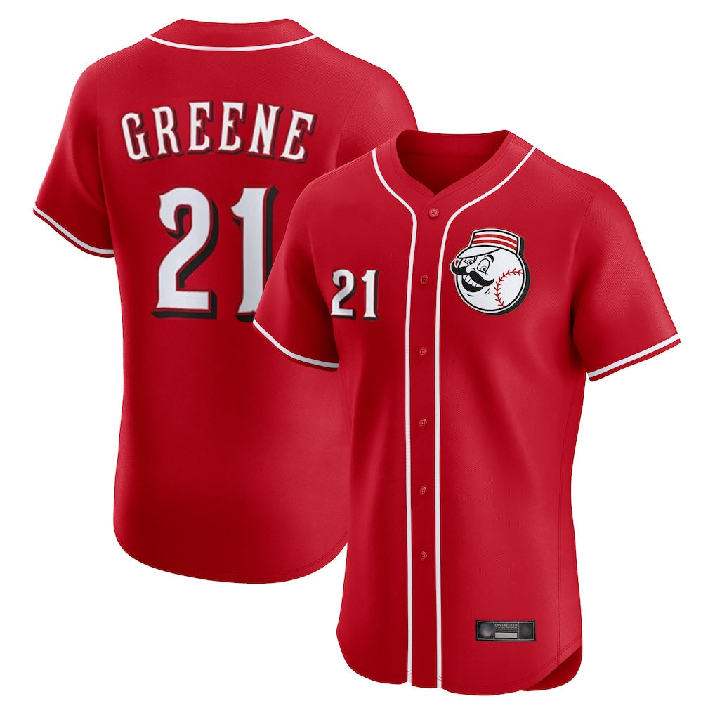 Tlead C.Reds #21 Hunter Greene Player Red Limited Elite Home Game Stitched Jerseys