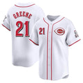 Tlead C.Reds #21 Hunter Greene Player White Home Limited Stitched Jerseys