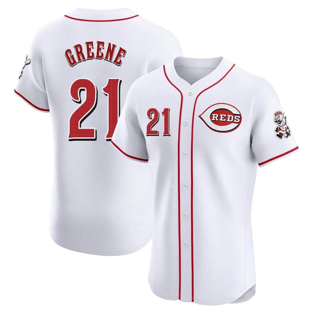 Tlead C.Reds #21 Hunter Greene Player White Limited Elite Home Stitched Jerseys