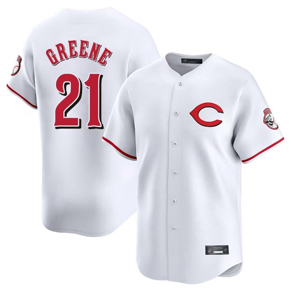 Tlead C.Reds #21 Hunter Greene Player White Limited Home Stitched Jerseys