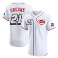 Tlead C.Reds #21 Hunter Greene Player White Speedway Classic Limited Elite Home Stitched Jerseys