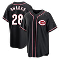 Tlead C.Reds #28 Eugenio Su¡§¡érez Player Black Fashion Out Home Game Stitched Jerseys