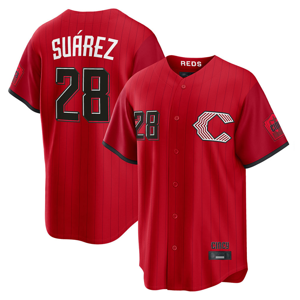 Tlead C.Reds #28 Eugenio Su¡§¡érez Player Red 2026 City Connect Home Game Stitched Jerseys