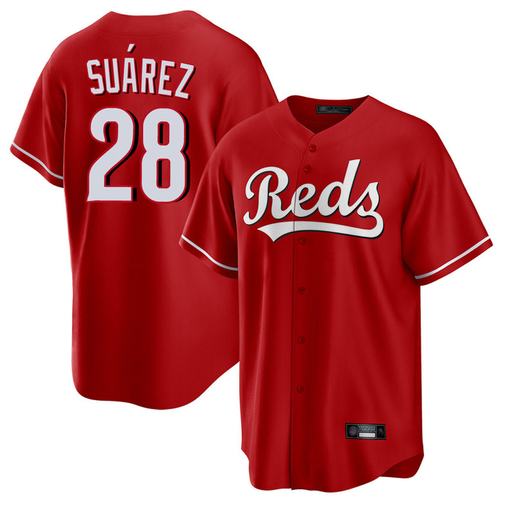 Tlead C.Reds #28 Eugenio Su¡§¡érez Player Red Home Game Stitched Jerseys