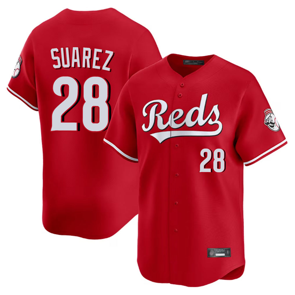 Tlead C.Reds #28 Eugenio Su¡§¡érez Player Red Home Limited Stitched Jerseys