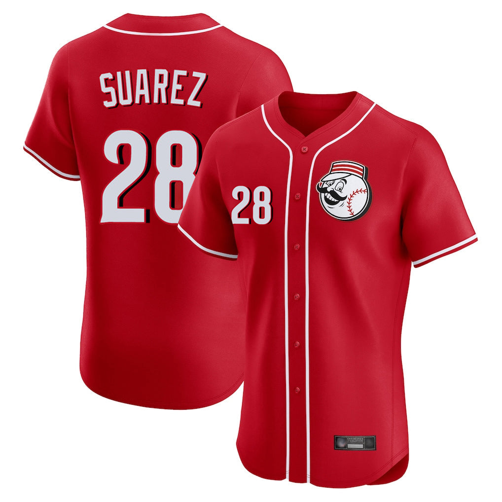 Tlead C.Reds #28 Eugenio Su¡§¡érez Player Red Limited Elite Home Game Stitched Jerseys