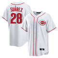 Tlead C.Reds #28 Eugenio Su¡§¡érez Player White Game Home Stitched Jerseys