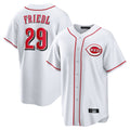 Tlead C.Reds #29 TJ Friedl Player White Game Home Stitched Jerseys