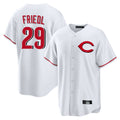Tlead C.Reds #29 TJ Friedl Player White Home Game Stitched Jerseys