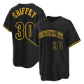 Tlead C.Reds #30 Ken Griffey Player Black Snake Skin City Home Stitched Jerseys