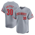 Tlead C.Reds #30 Ken Griffey Player Gray Home Limited Stitched Jerseys