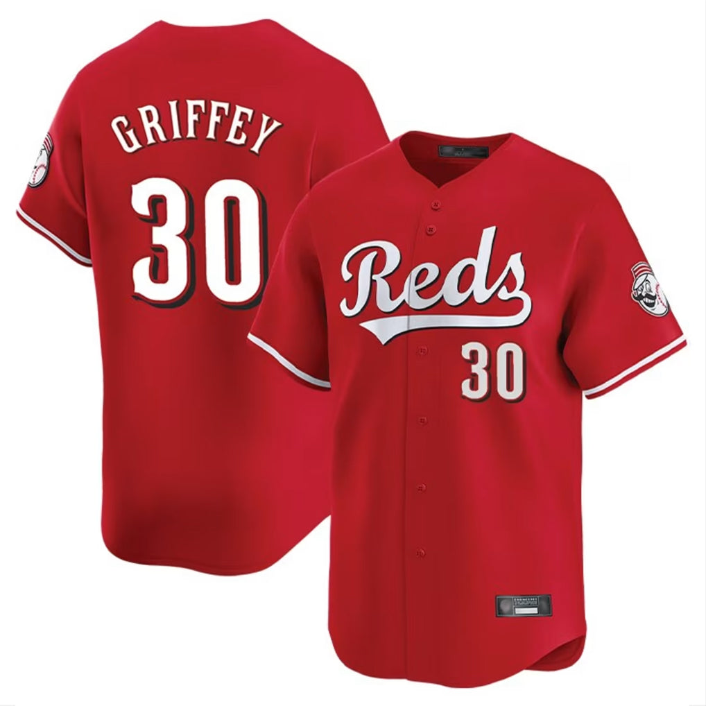 Tlead C.Reds #30 Ken Griffey Player Red Home Limited Stitched Jerseys