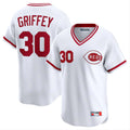 Tlead C.Reds #30 Ken Griffey Player White Cooperstown Collection Limited T-shirt Home Stitched Jerseys