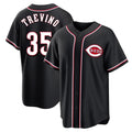 Tlead C.Reds #35 Jose Trevino Player Black Fashion Out Home Game Stitched Jerseys