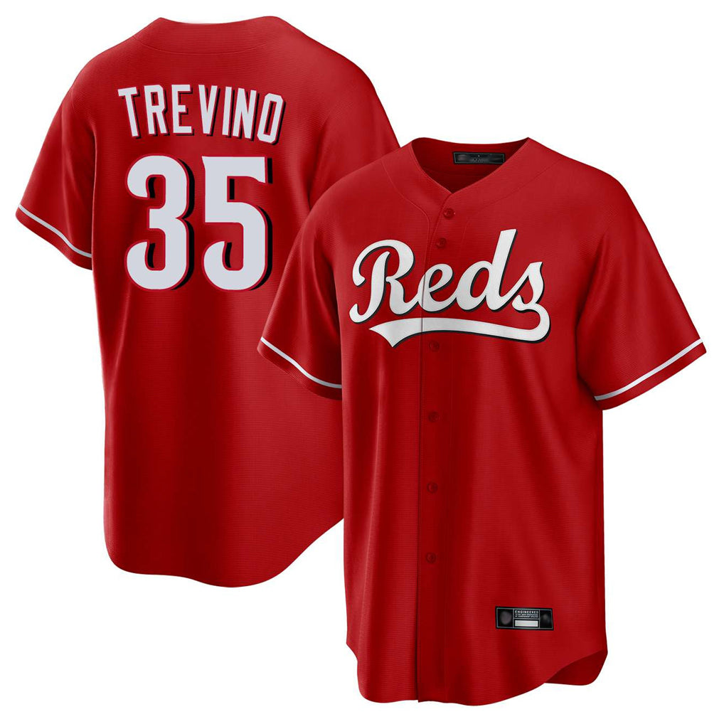 Tlead C.Reds #35 Jose Trevino Player Red Home Game Stitched Jerseys