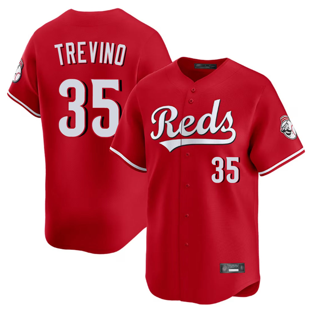 Tlead C.Reds #35 Jose Trevino Player Red Home Limited Stitched Jerseys