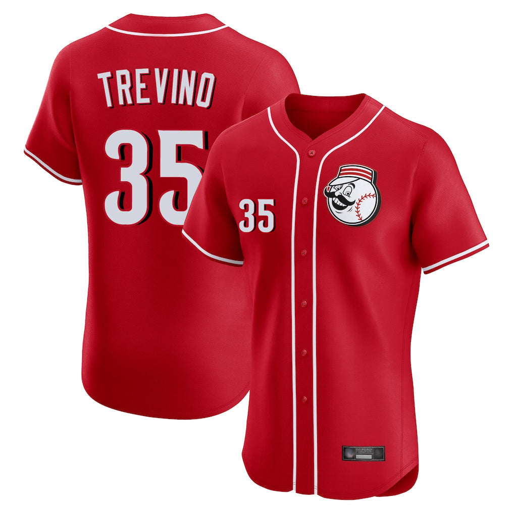Tlead C.Reds #35 Jose Trevino Player Red Limited Elite Home Game Stitched Jerseys
