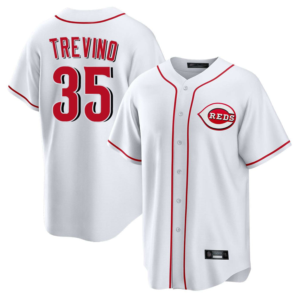 Tlead C.Reds #35 Jose Trevino Player White Game Home Stitched Jerseys