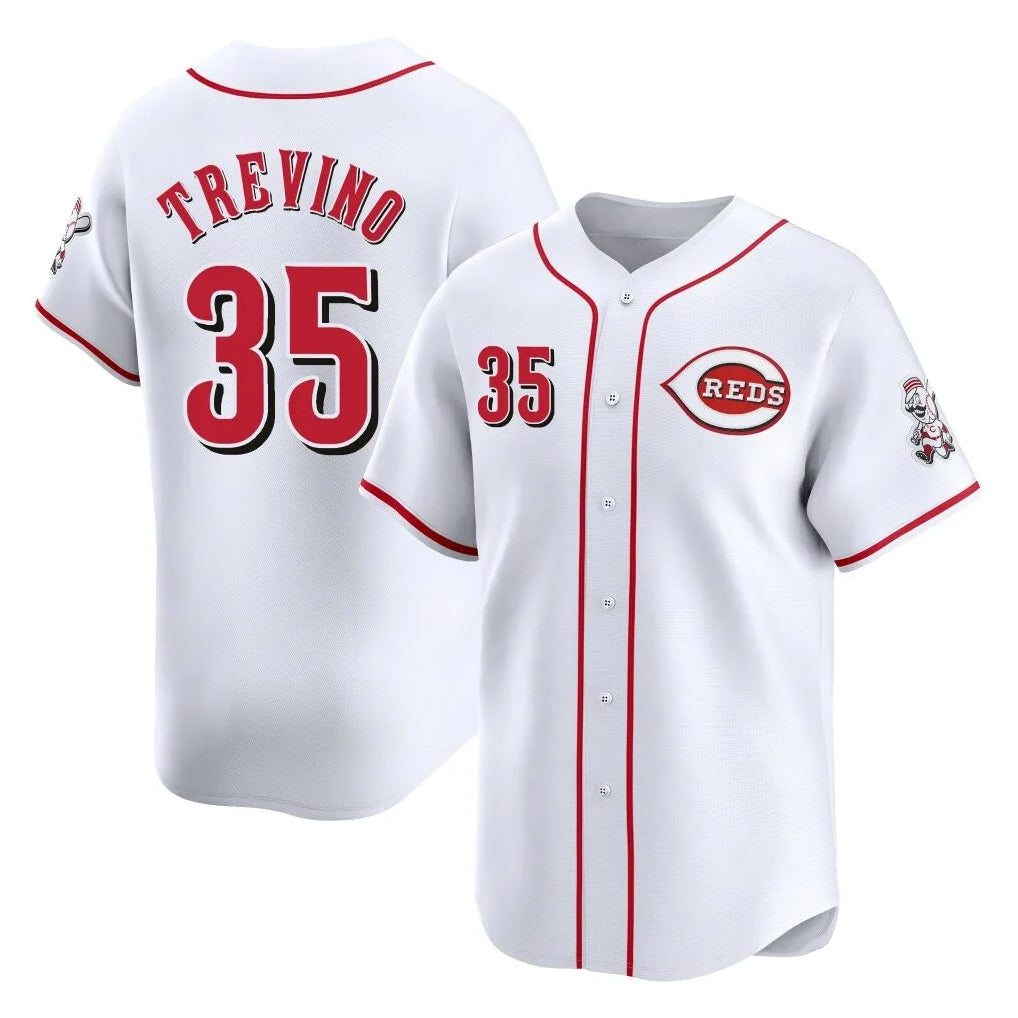 Tlead C.Reds #35 Jose Trevino Player White Home Limited Stitched Jerseys