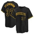 Tlead C.Reds #37 Tyler Stephenson Player Black Snake Skin City Home Stitched Jerseys