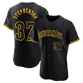 Tlead C.Reds #37 Tyler Stephenson Player Black Snake Skin City Limited Elite Home Stitched Jerseys