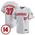 Tlead C.Reds #37 Tyler Stephenson Player Gray Vapor Premier Limited Home Stitched Jerseys