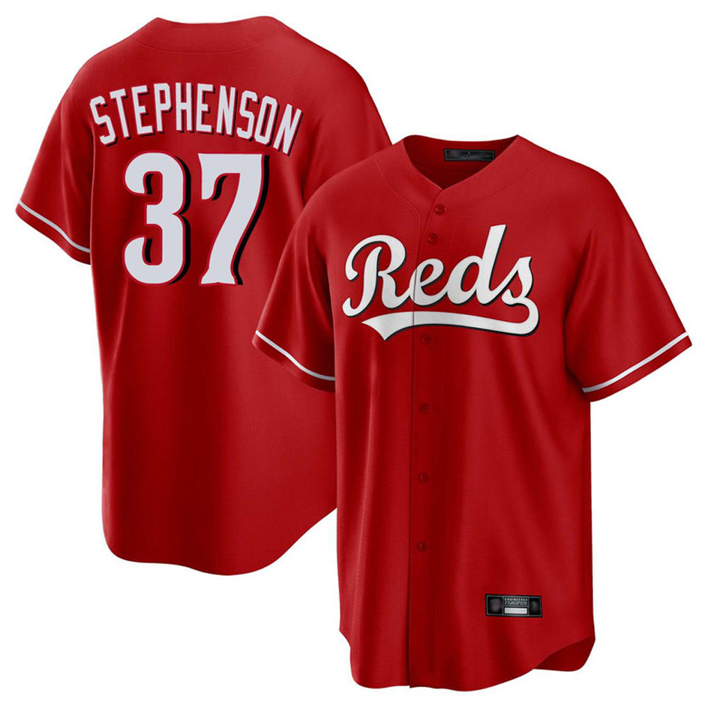 Tlead C.Reds #37 Tyler Stephenson Player Red Home Game Stitched Jerseys