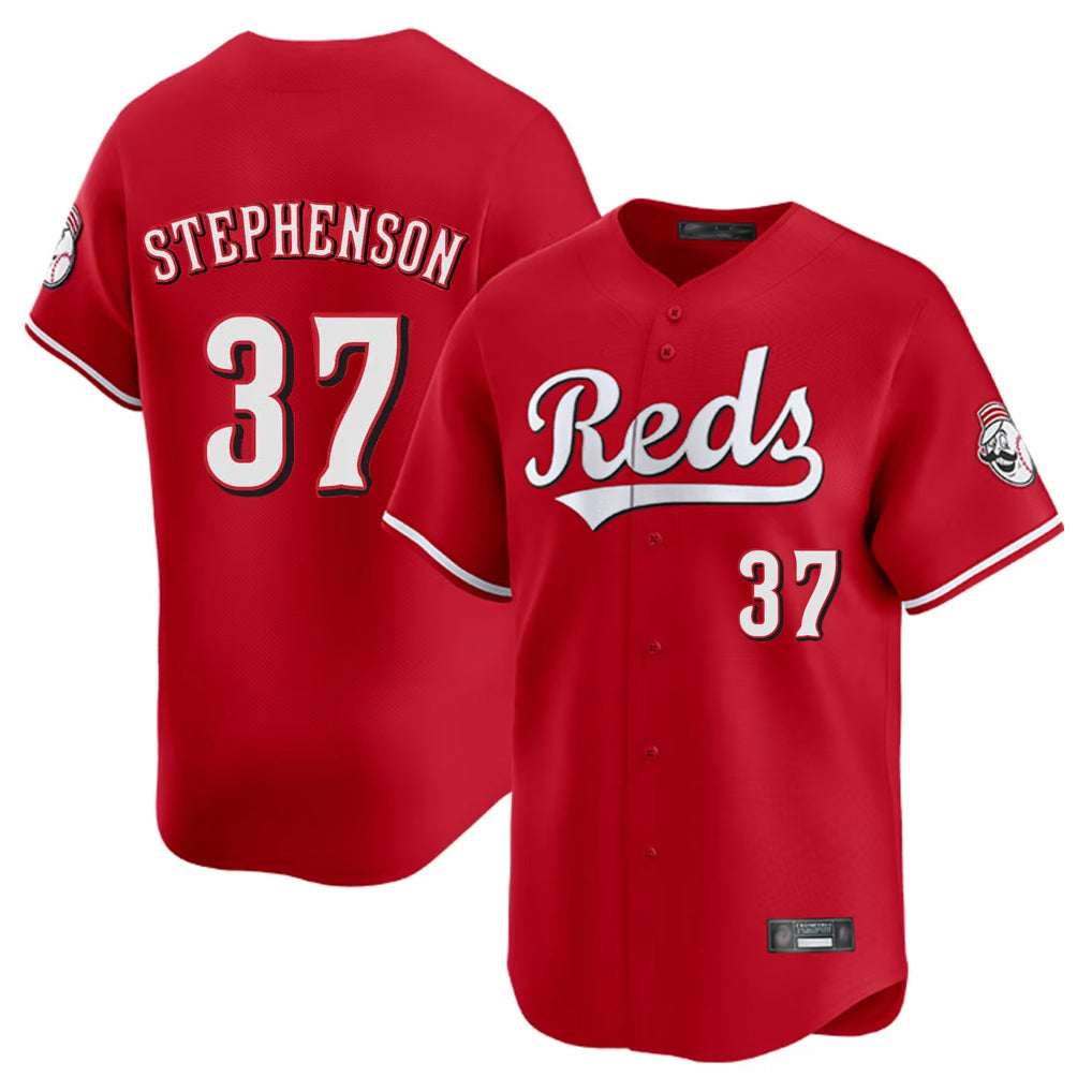 Tlead C.Reds #37 Tyler Stephenson Player Red Home Limited Stitched Jerseys