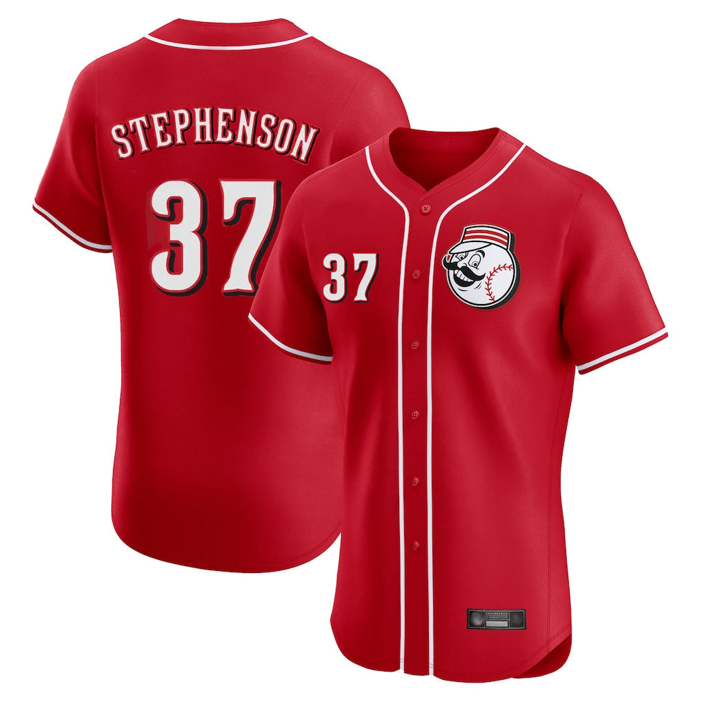 Tlead C.Reds #37 Tyler Stephenson Player Red Limited Elite Home Game Stitched Jerseys