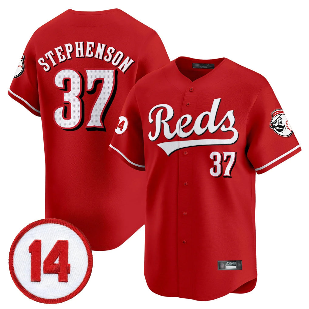 Tlead C.Reds #37 Tyler Stephenson Player Red Vapor Premier Limited Home Stitched Jerseys