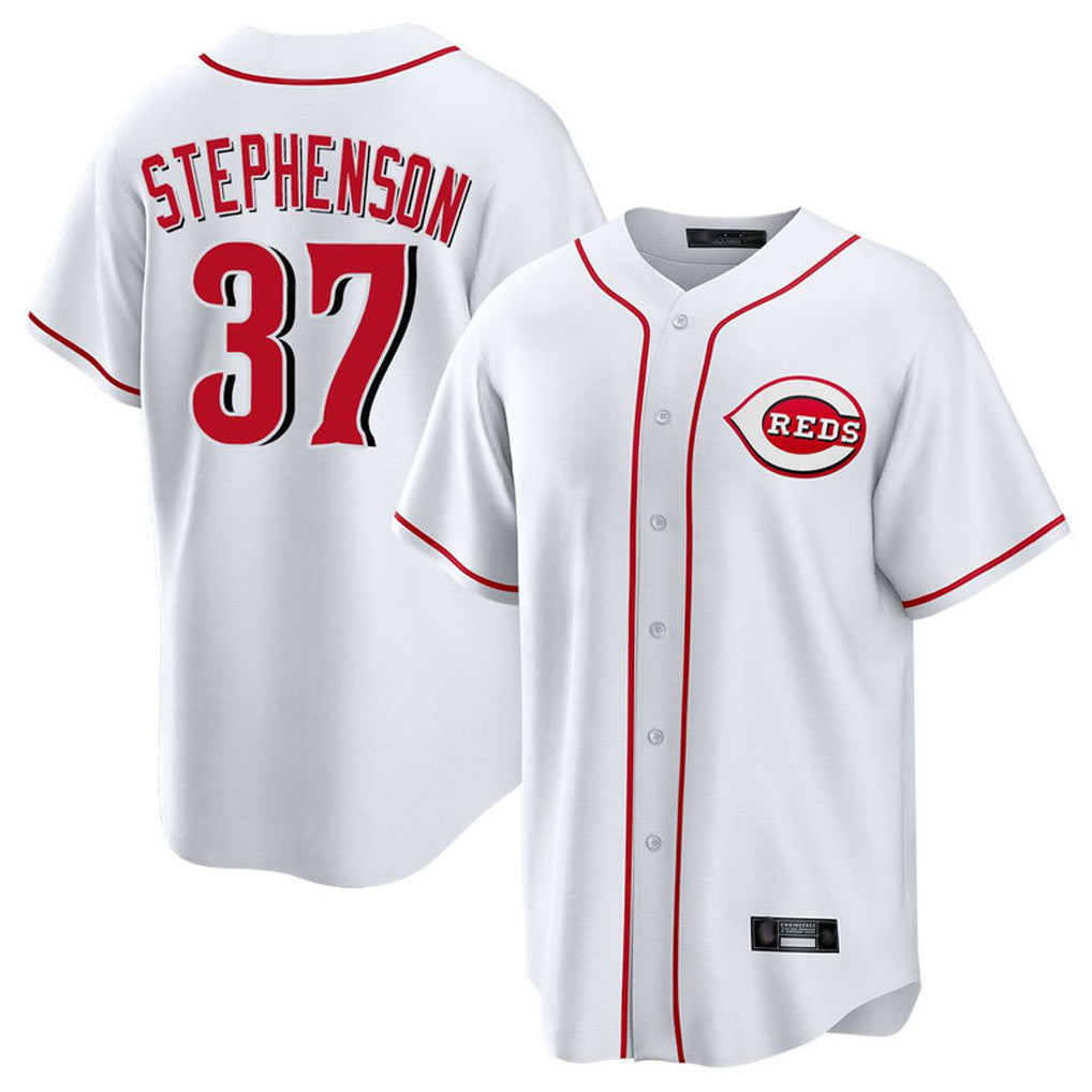 Tlead C.Reds #37 Tyler Stephenson Player White Game Home Stitched Jerseys