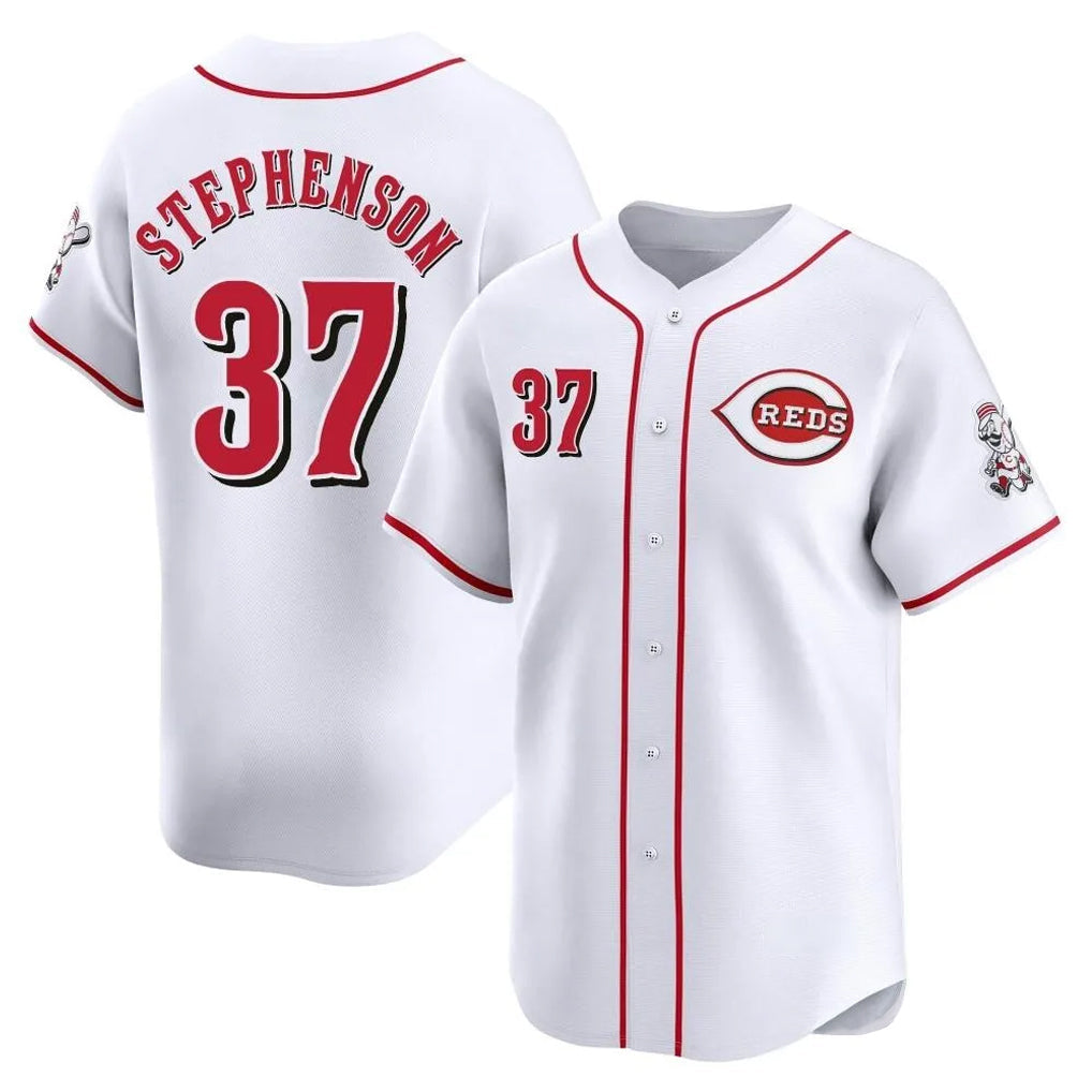 Tlead C.Reds #37 Tyler Stephenson Player White Home Limited Stitched Jerseys